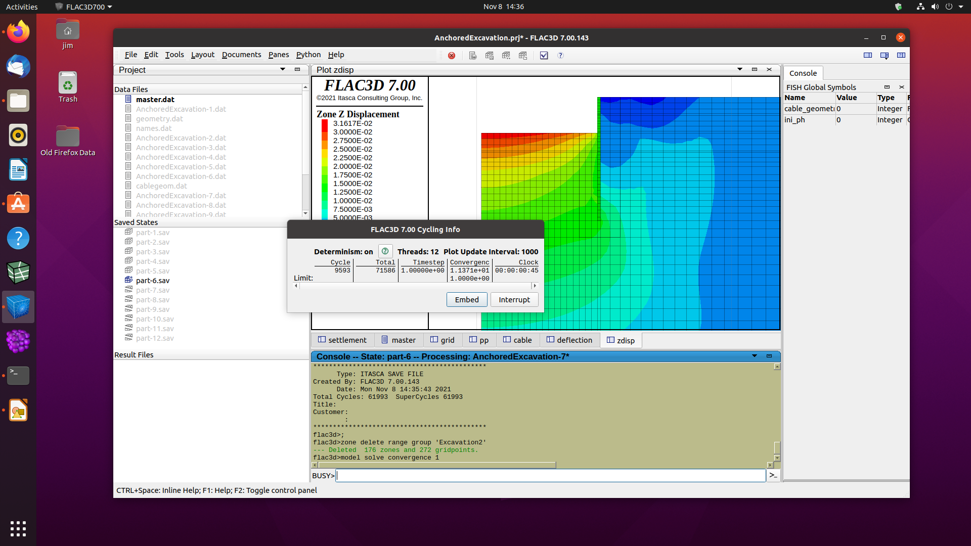 flac3d fast lagra