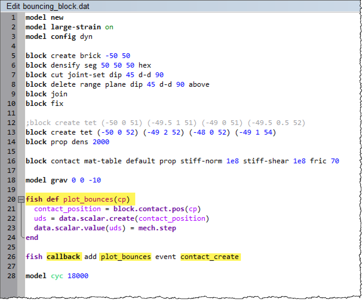 FISH Scripting in 3DEC  Canada - Itasca Consulting Canada, Inc.