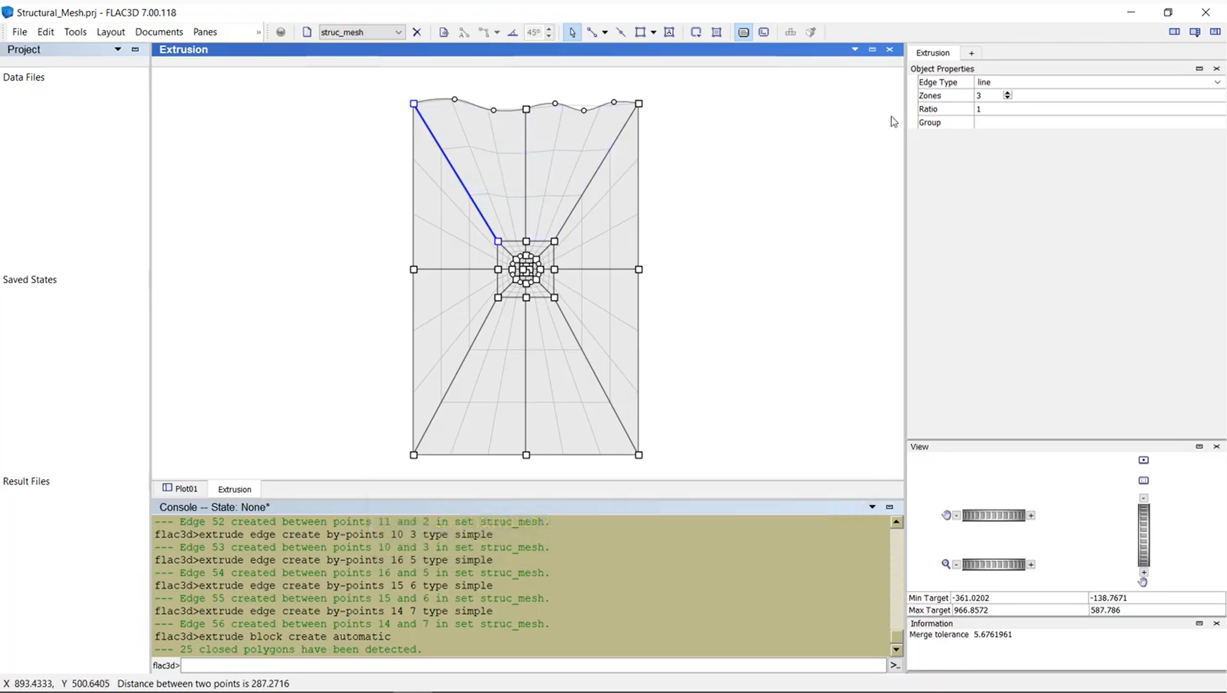 groups vs range flac3d