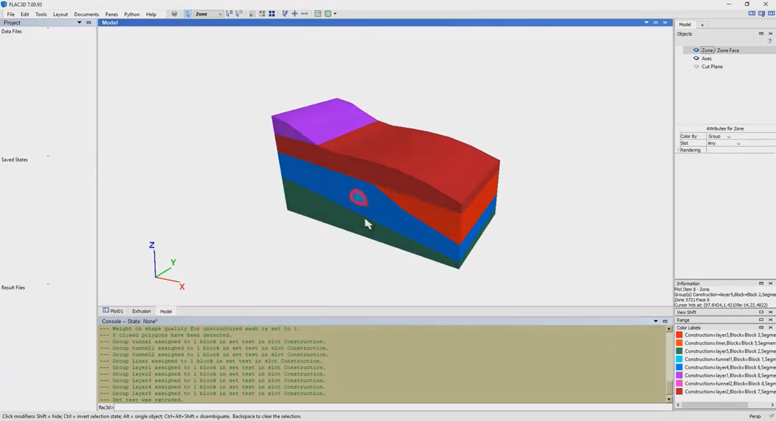 Selection and Manipulation of Objects — Itasca Software 9.0 documentation