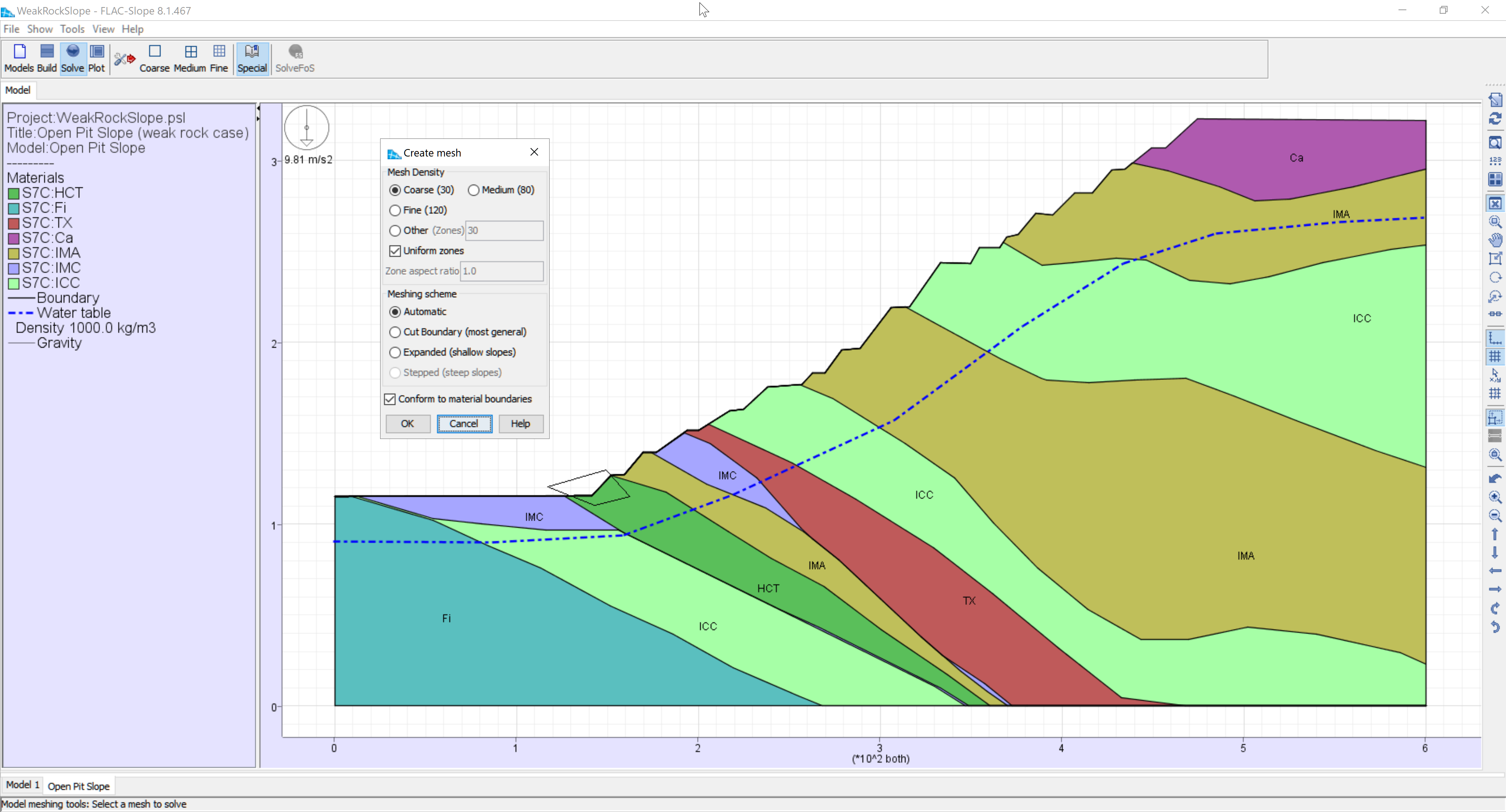 flac3d slop stability